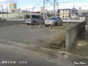 大分市の建築予定地