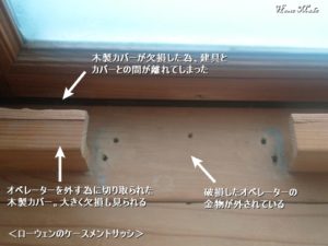 壊れたLoewenのケースメント